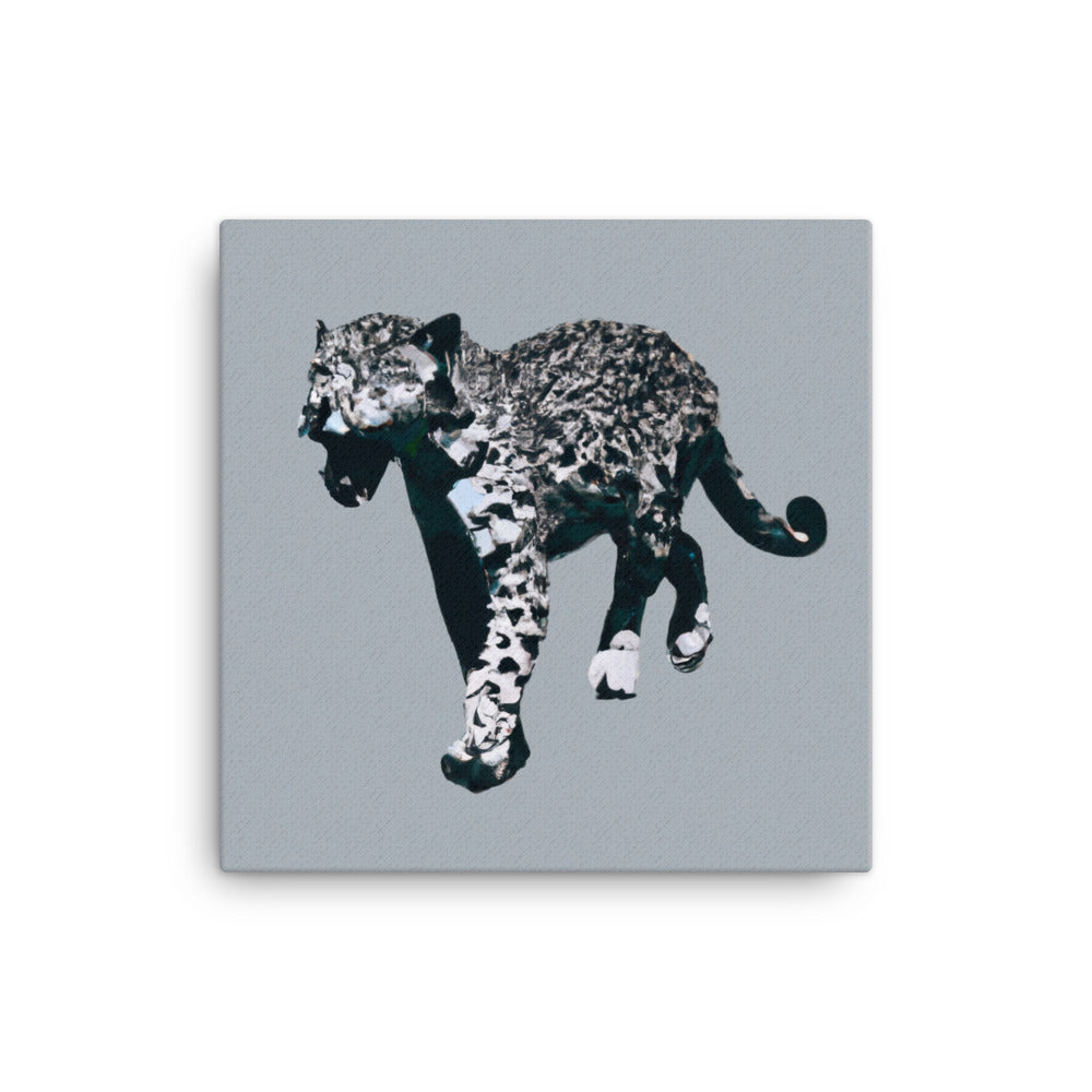 Leopard on silver