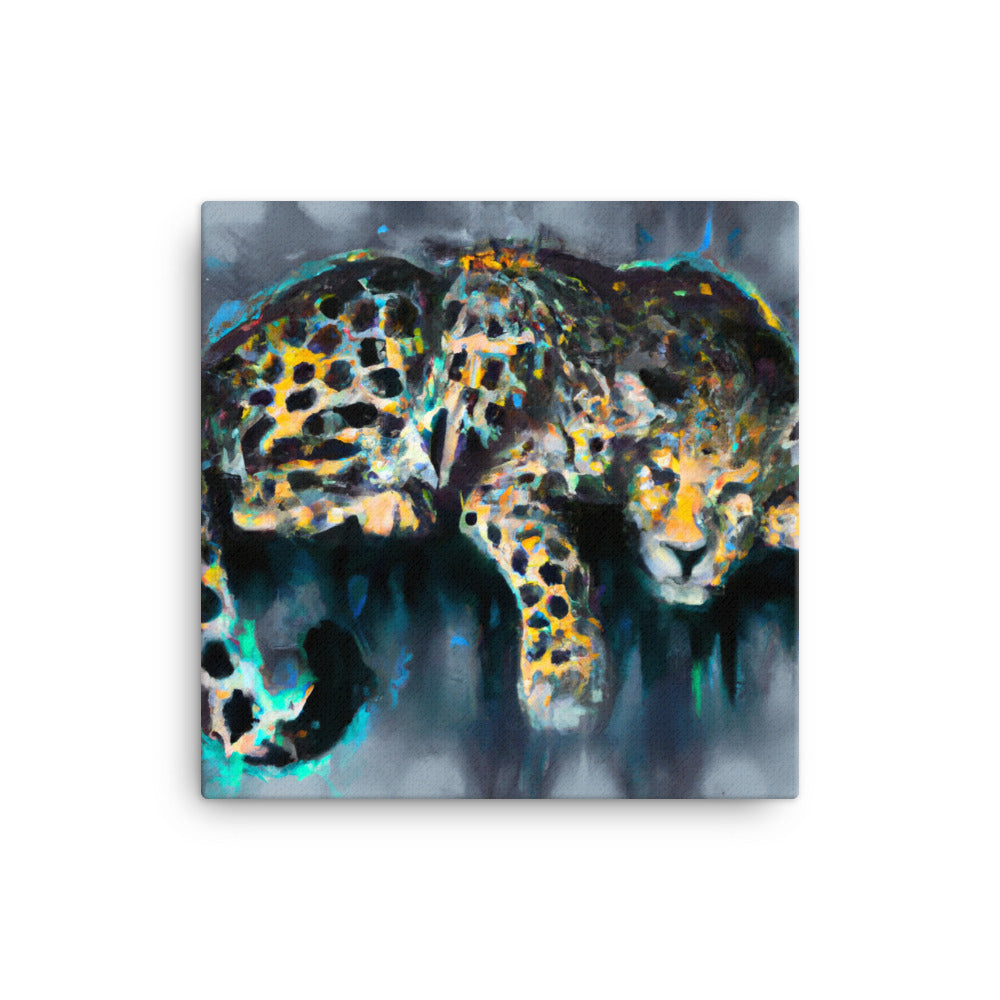 Leopard in the dawn mist