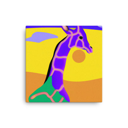 Giraffe in block hues