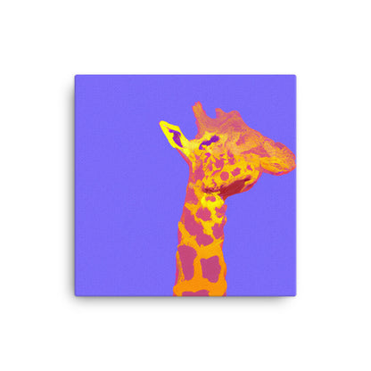 Giraffe on purple background