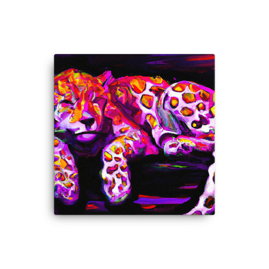 Fluorescent sleeping leopard