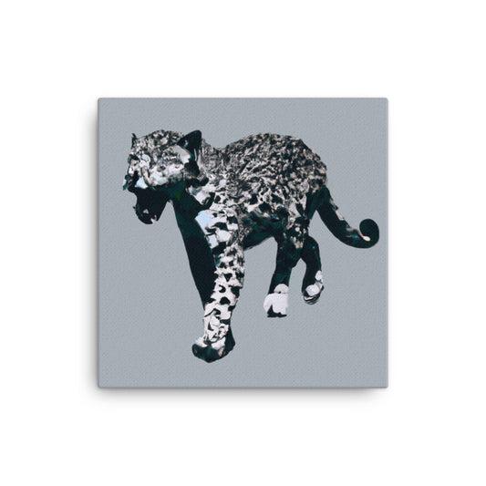 Leopard on silver