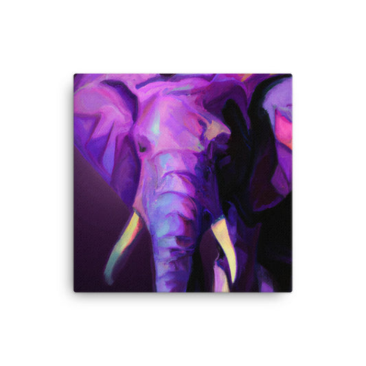 Elephant feeling purple in pastel