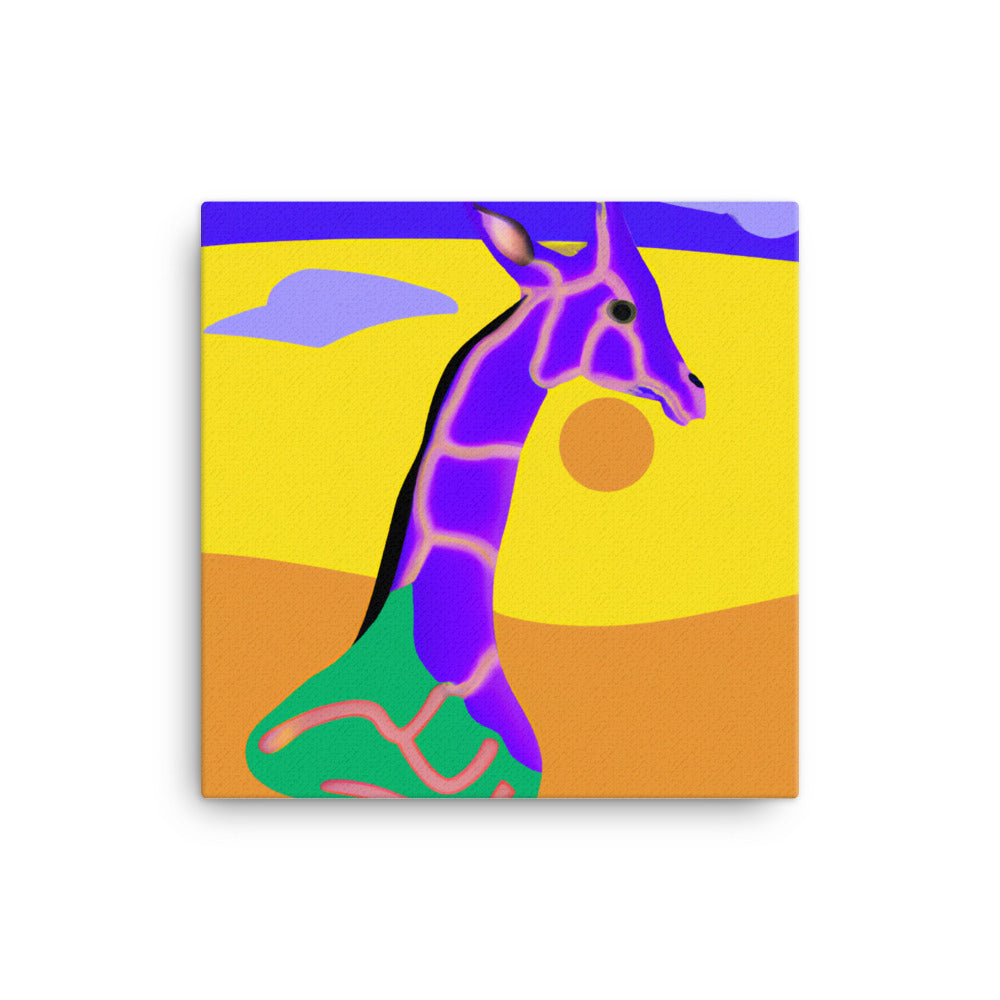 Giraffe in block hues