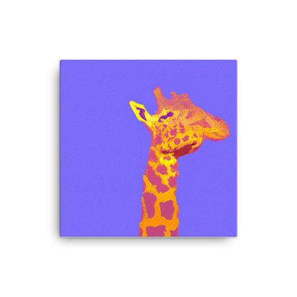 Giraffe on purple background