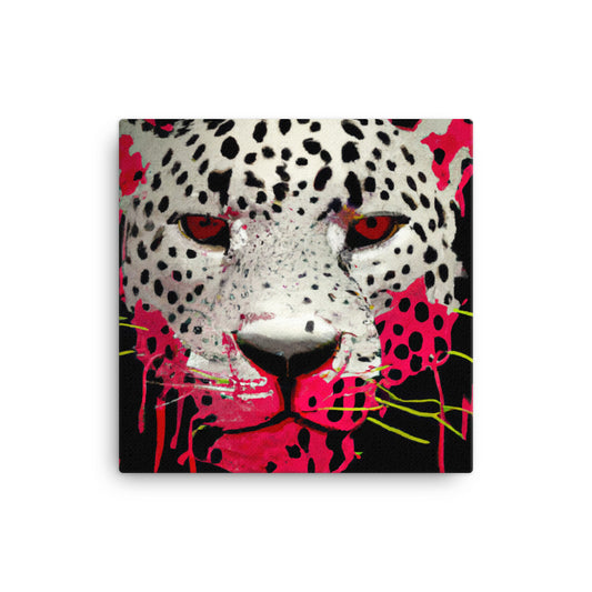 Snow leopard with pink (1 / 4)