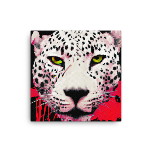 Snow leopard with pink (2 / 4)