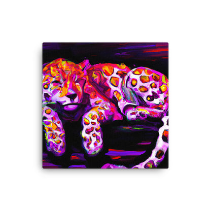 Fluorescent sleeping leopard