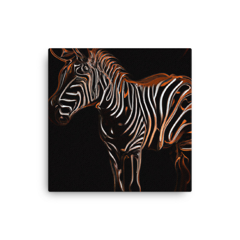 Zebra lined in copper