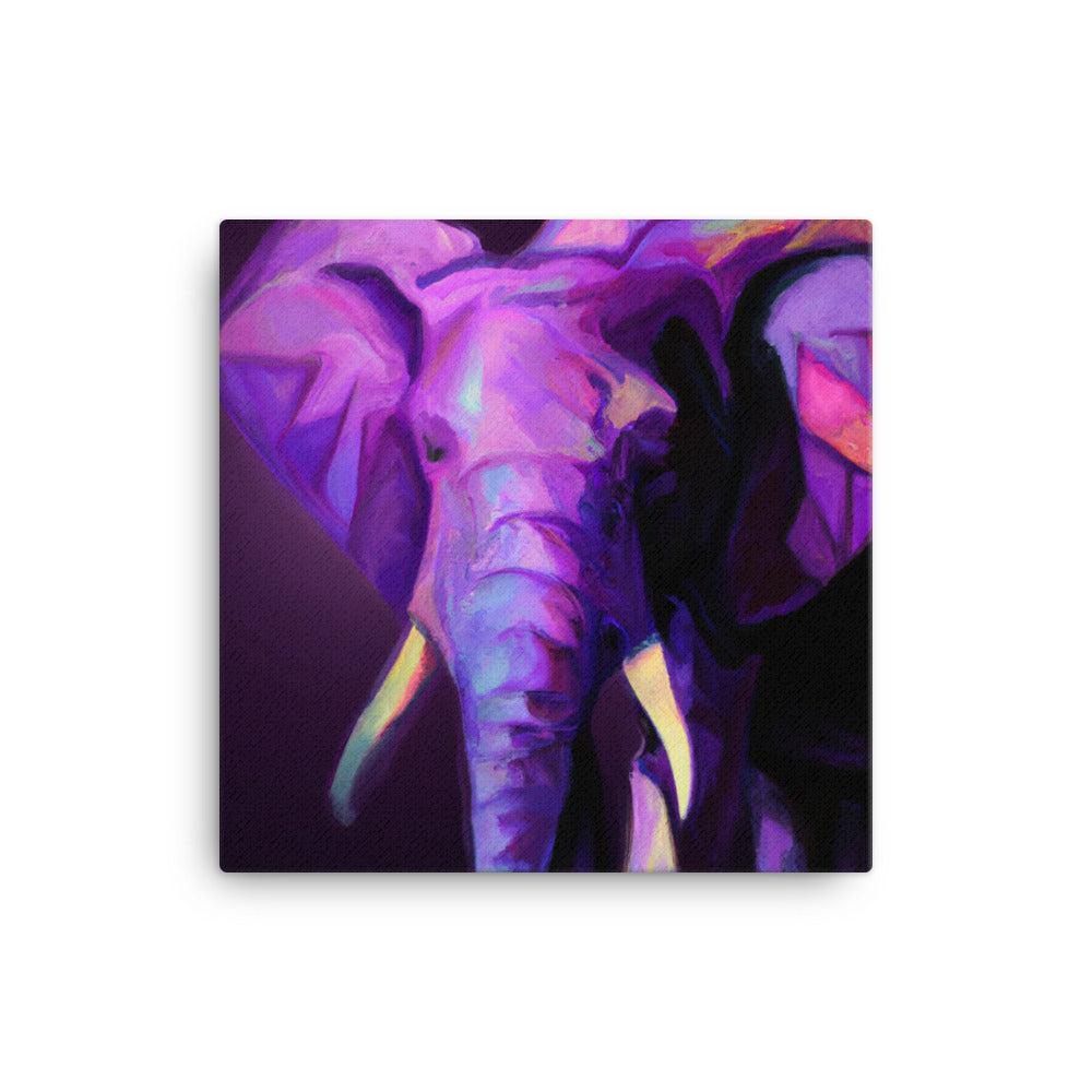 Elephant feeling purple in pastel